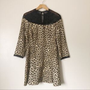 Zara Cheetah print fit & flare midi dress Preowned